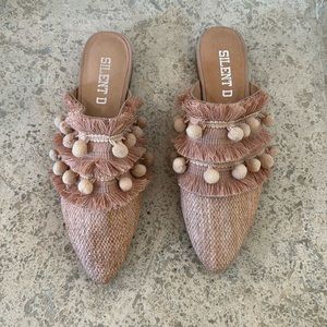 Anthropologie Silent D Woven Mules